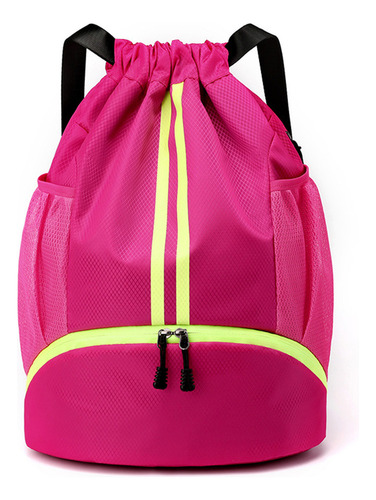 Mochila Tipo Saco Con Cremallera Y Bolsillo Impermeable Para