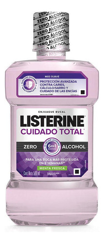 Enjuague Bucal Listerine Cuidado Total Zero Alcohol X500 Ml