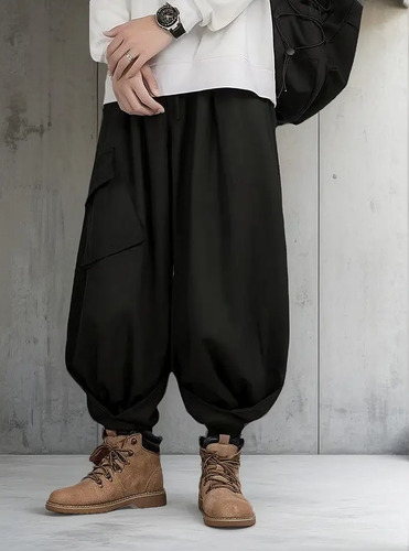 Wu- Pantalón Farol Japonés Talla Grande For Hombre