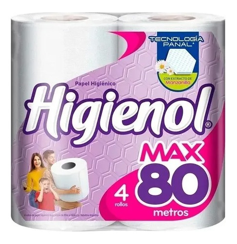  Higienol Max 80 Mts Paquete De 4 Rollos # 