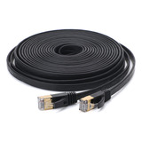 Cable De Red Negro De 20 M. Red Ethernet Speed Cat High