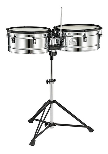 Timbaleta Pearl Primero Pro 14 +15  Acero Con Soporte