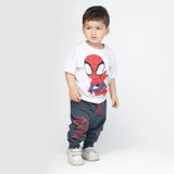 Polera Niño Spidey Mano Blanco Marvel