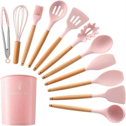 Set De Utensilios De Cocina 12 Piezas En Silicona Elegantes