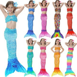 6 Conjunto De Bikini De Cola De Sirena For Niños Y Niñas .