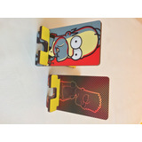 Portacelular Ajustable Los Simpson. Doble Faz. En Madera