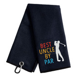 Nuree Best Uncle By Par Toalla De Golf Negra Divertida, Toal