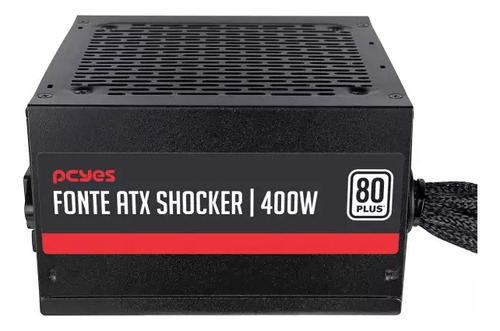 Fonte Gamer Pcyes Shocker 400w 80 Plus White - Pf400shw