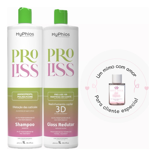 Progressiva Proliss Myphios Shampoo E Gloss 1l Cada + Brinde