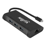 Docking Nisuta Usb C 3.1 A Hub 3 Puertos Usb 3.0 Y Red Rj45 