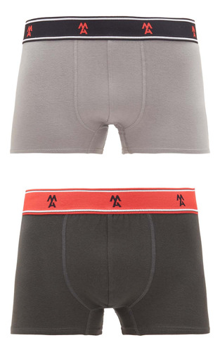 Boxer Bipack Lisos Gris Hombre Fashion´s Park