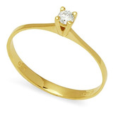 Solitario De Ouro Amarelo 18k