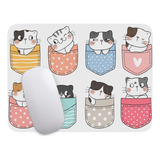 Mouse Pad Gato Gatito Arte De Animales - 17cm X 21cm D17