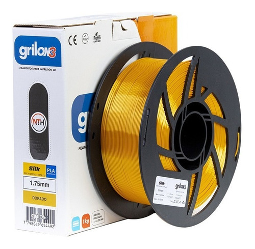 Grilon3 Filamento 3d Silk Pla 1,75 Mm  1kg Seda Color Dorado