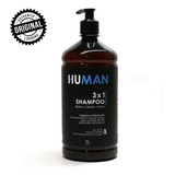  Shampoo Masculino Human 3x1 Barba Cabelo E Corpo 1l
