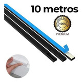 Canaleta Preta 10m Com Adesivo Cola 20x10 Esconde Fio Pvc