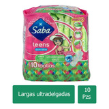 Saba Teens Con Alas Ultradelgada Bolsa Con 10 Toallas