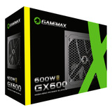 Gamemax Gx-series Gx600wbkpss7710br Fonte De Alimentação 80 Plus Gold 600w Con Preto 110v 220v