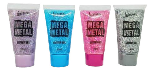 Glitter Em Gel Corporal Mega Metal Carnaval Luisance C/4 Und