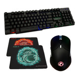 Pack Imice Gamer Teclado Ak600 + Mouse X6 6400 + Mousepad S