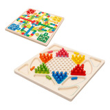 Drizzle Ludo Juego De Mesa Y Damas Chinas 2 En 1 Tablero De 