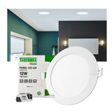 Painel Led Taschibra Lux Embutir 12w Redondo Design Moderno