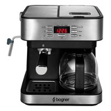 Cafetera Espresso + Goteo 20 Bdp 12tazas Acero Inox. Bogner