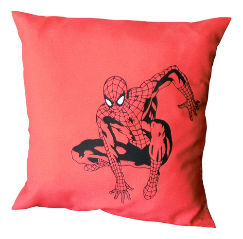 Almohadón Spiderman Hombre Araña 40x40 Estampa Vinilo Vellón