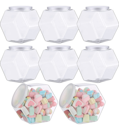 Yahenda 8 Tarros Hexagonales De Plastico Para Galletas Con T