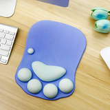 Mouse Pad Alfombrilla Gel Con Soporte Muñeca De Gato Suave