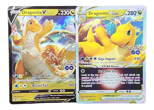 Dragonite Vstar  Set De 2 Cartas Pokemon Ingles