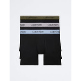 Pack De 3 Bóxers Negros Banda Multicolor Calvin Klein Hombre