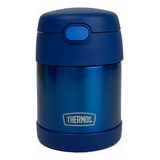 Pote Frasco Térmico Thermos Com Colher F310 Azul 290ml