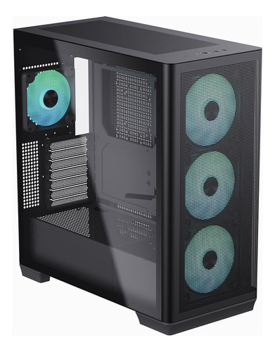 Gabinete Gamer Apnx C1 Negro Maxima Calidad Alta Gama 4 Fan