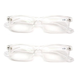 2 Pares De Lentes De Lectura Rectangulares De Moda Casual - 