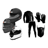 Casco Hawk Rs11 Integral +conjunto Termico+guantes+mascara C