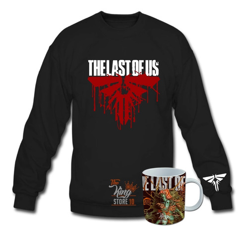 Poleron Polo + Taza, Series, The Last Of Us, Logo Sangriento, Gamer, Virus, Cordyceps / The King Store 10