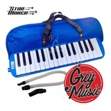 Flauta Melodica Star Maker 32 Teclas Estuche Boquilla Azul