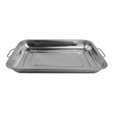 Bandeja Para Horno Fuente Acero Multiuso + Manillas 31x21cm