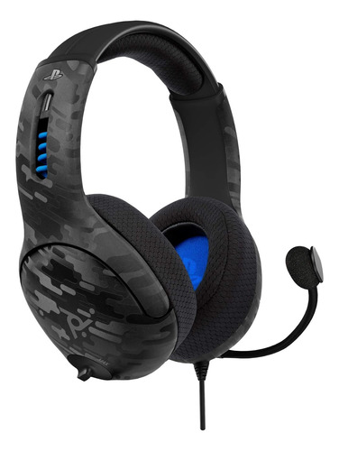 Audifonos Alambricos Pdp Gaming Lvl 50  (cammo Negro) - Ps4