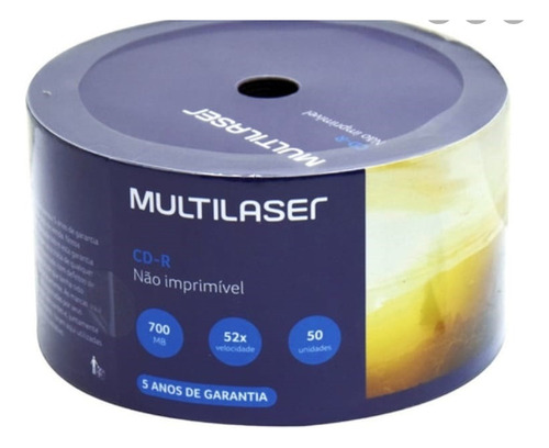 Disco Virgem Cd-r Multilaser De 52x Por 100 Unidades