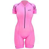 Macaquinho Ciclismo Feminino Hupi Asas Rosa