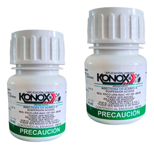 Konox 100ml Controla Cucaracha Chinche Araña 2 Piezas