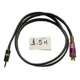 Cable Adaptador Audio Miniplug A 2 Rca Macho 1.5m