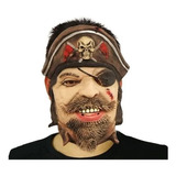 Mascara De Látex Pirata Barbanegra Halloween