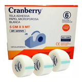 Tela Adhesiva Papel Microporosa Cranberry 5cm X 9m Caja 6 Un