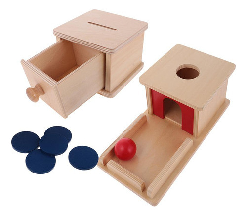 Juguete De Madera Con Materiales Montessori Para Niños, Caja