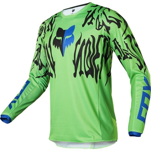 Jersey Fox 180 Peril 2022 Verde Fluor  Mx / Mtb