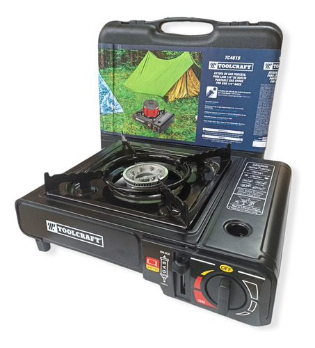 Estufa De Gas Portátil Camping + Tanque Butano Tc4615