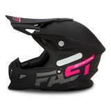 Capacete Para Moto Motocross Trilha Fast 788 Solid Pro Tork Cor Rosa Tamanho Do Capacete 58